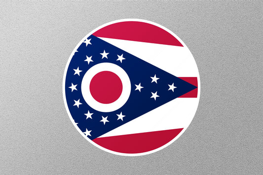 Ohio State Flag Circle Sticker