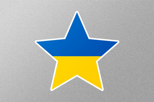 Ukraine Star Flag Sticker