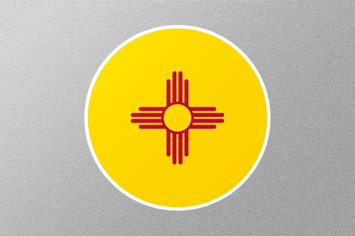 New Mexico State Flag Circle Sticker