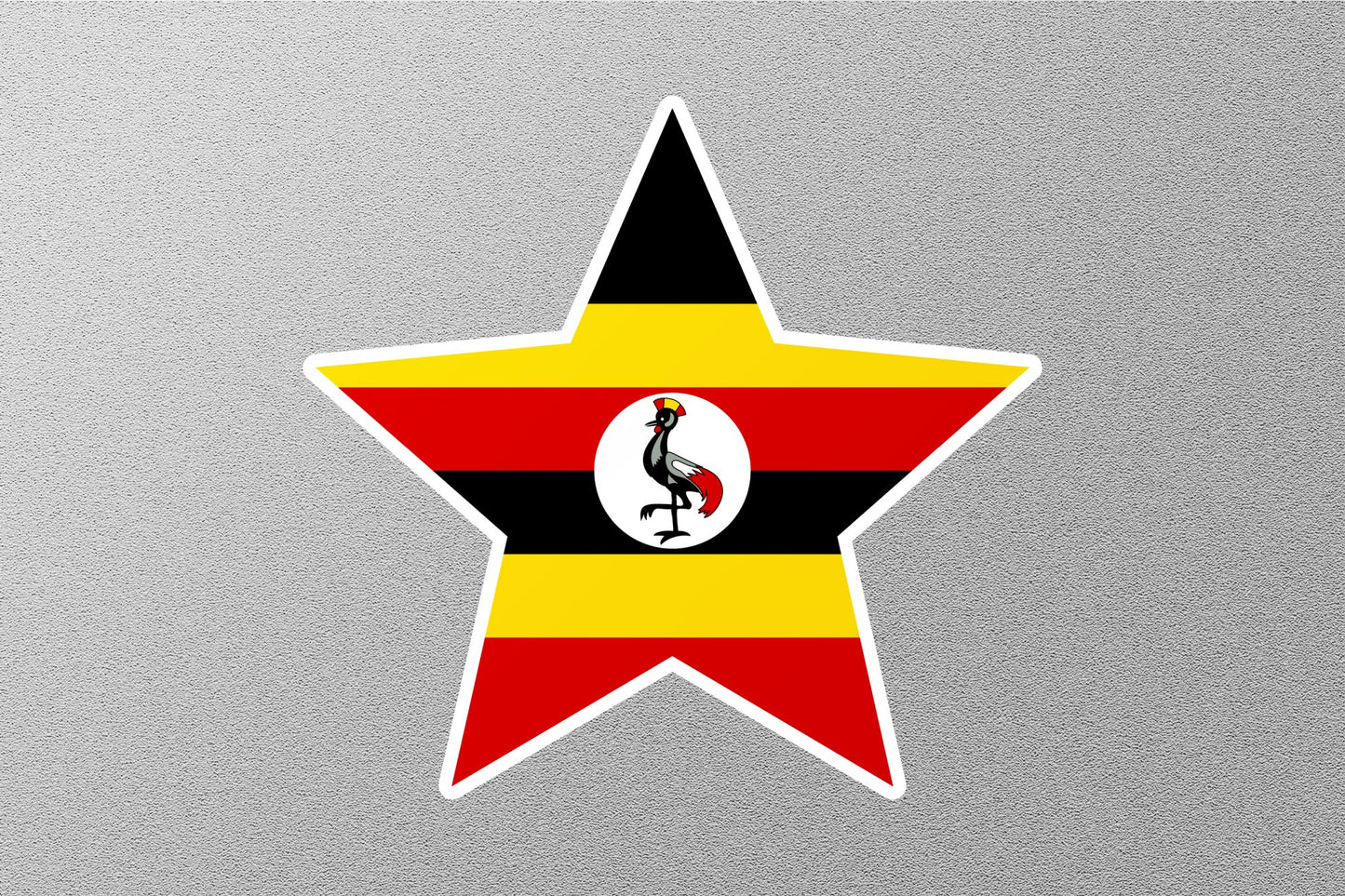 Uganda Star Flag Sticker