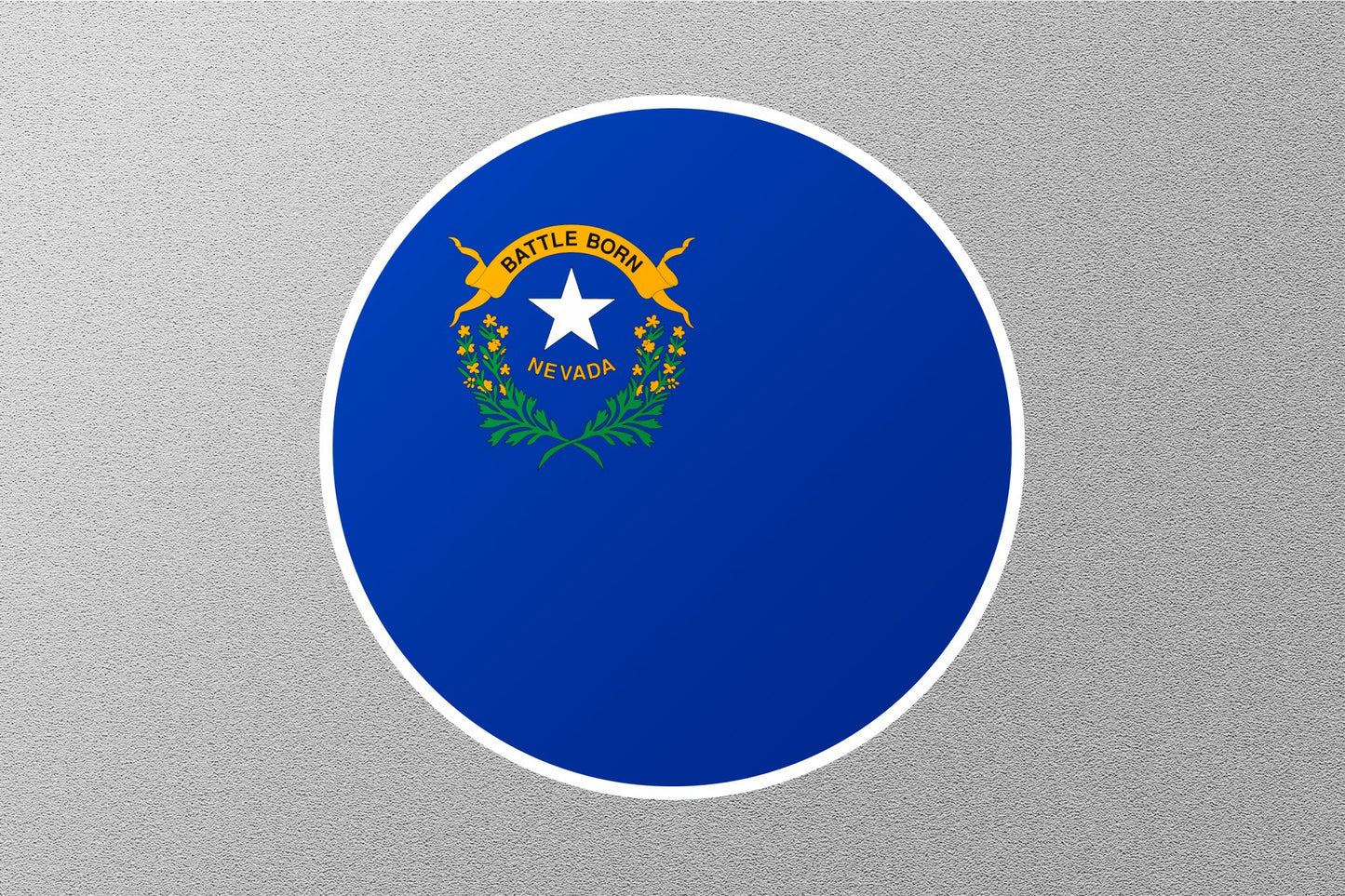 Nevada State Flag Circle Sticker