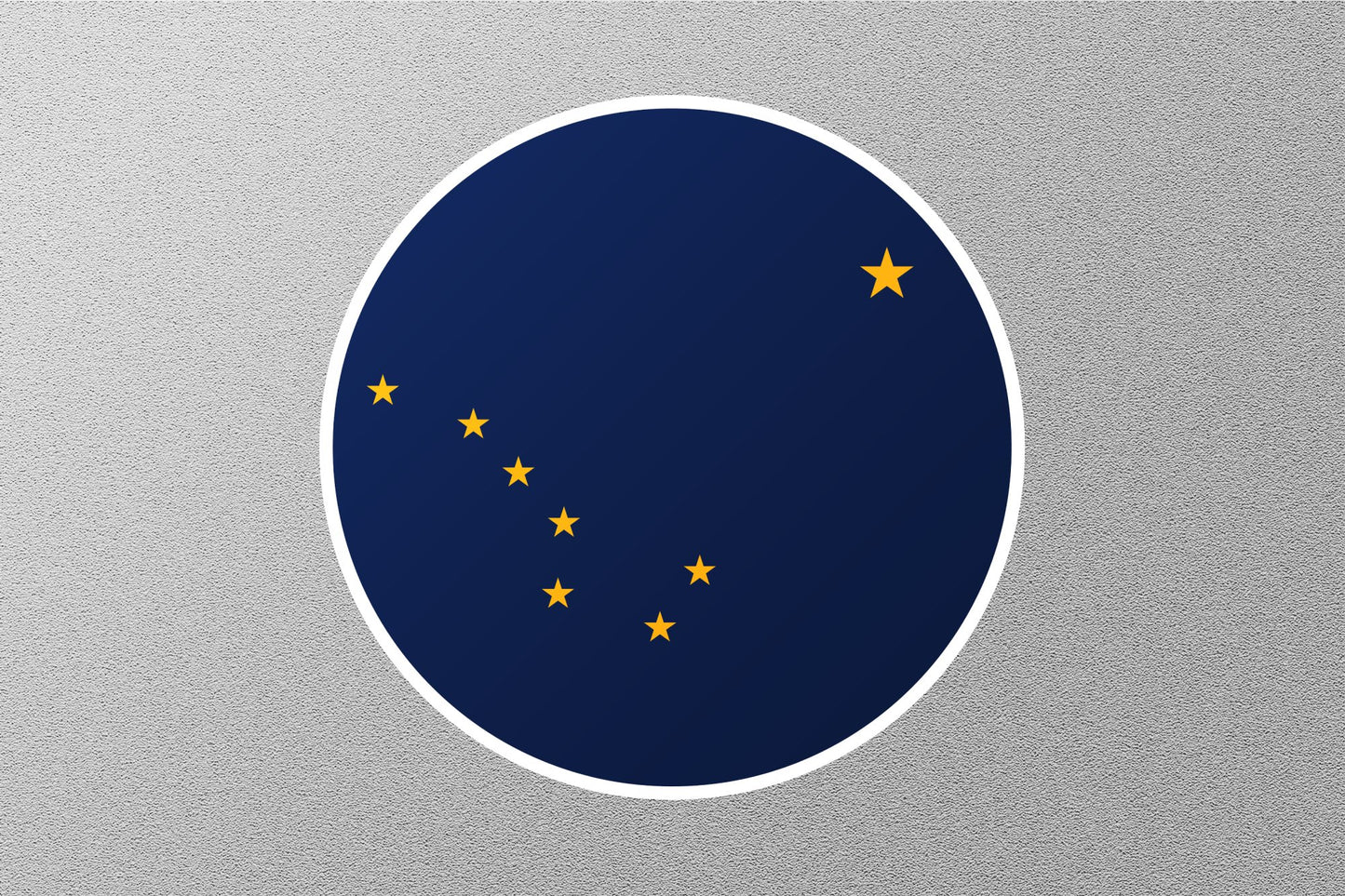 Alaska State Flag Circle Sticker