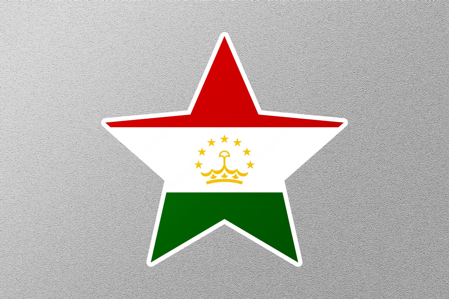 Tajikistan Star Flag Sticker