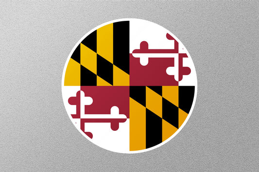 Maryland State Flag Circle Sticker