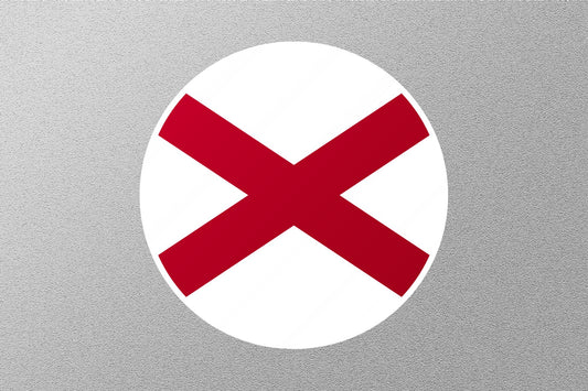 Alabama State Flag Circle Sticker