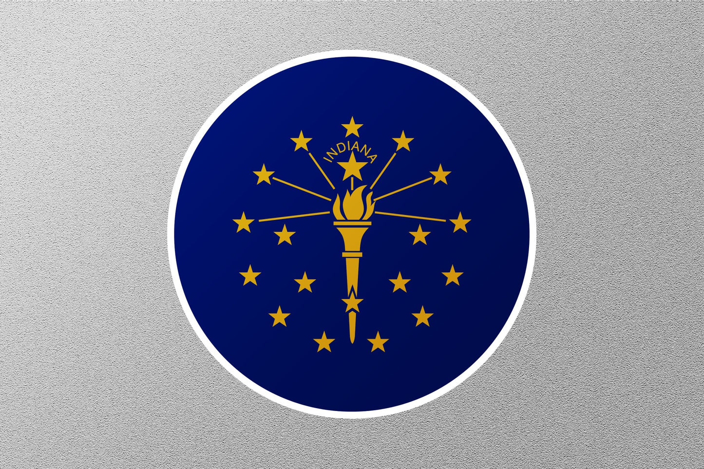 Indiana State Flag Circle Sticker
