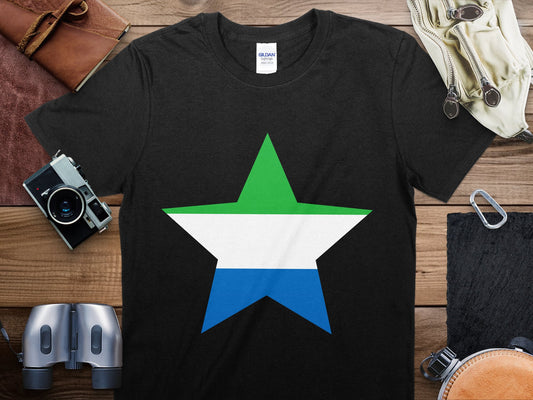 Sierra Leone Star Flag T-Shirt, Sierra Leone Flag Shirt