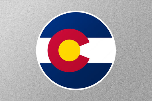 Colorado State Flag Circle Sticker
