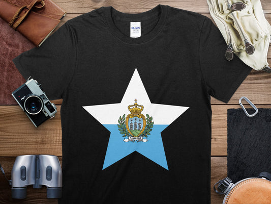 San Marino Star Flag T-Shirt, San Marino Flag Shirt