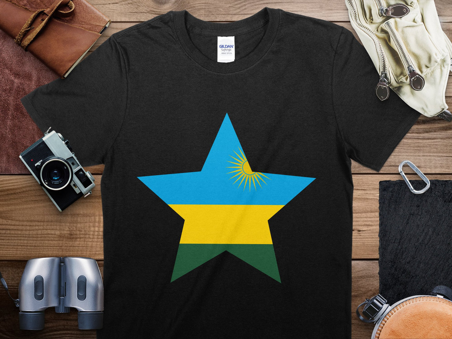 Rwanda Star Flag T-Shirt, Rwanda Flag Shirt