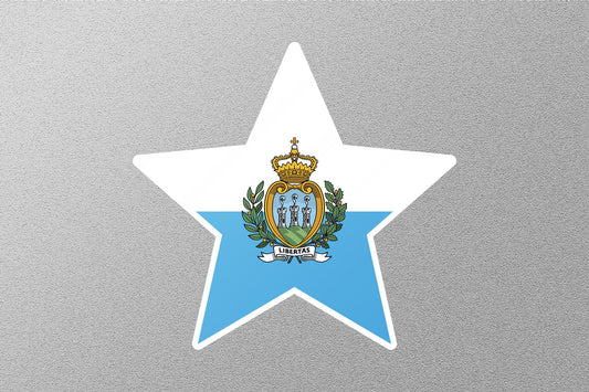 San Marino Star Flag Sticker