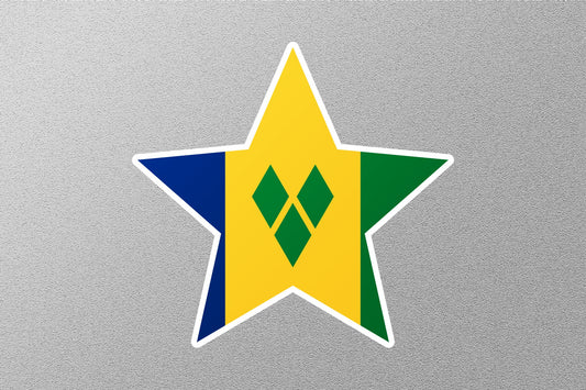 Saint Vincent and the Grenadines Star Flag Sticker