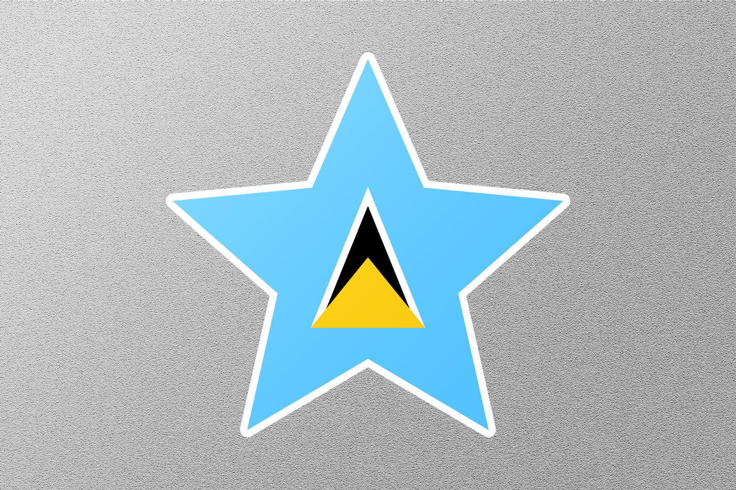 Saint Lucia Star Flag Sticker