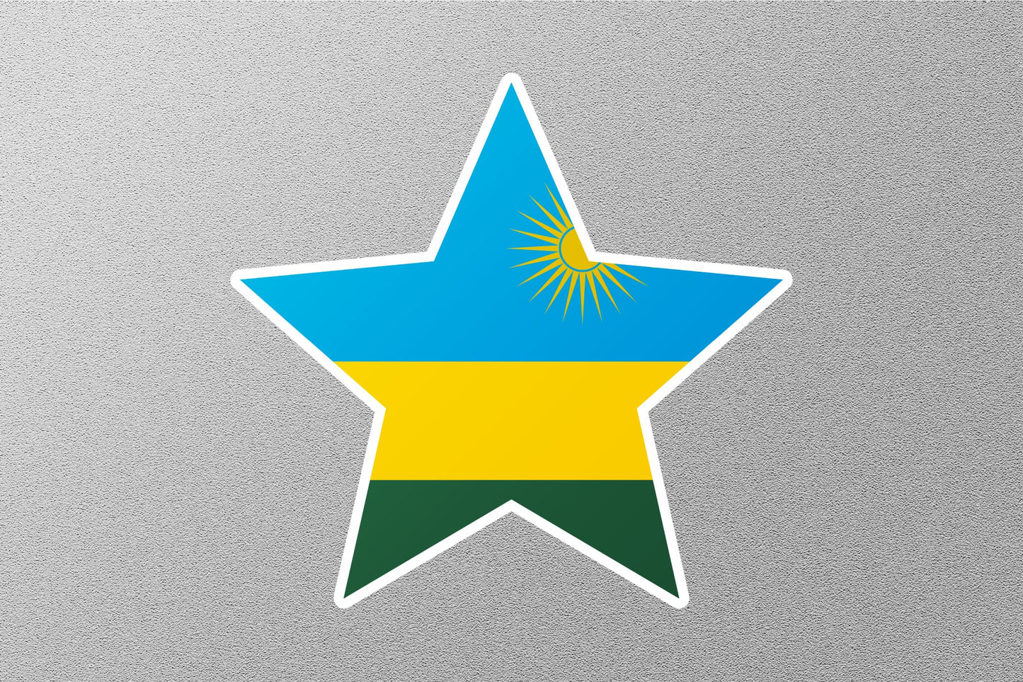 Rwanda Star Flag Sticker