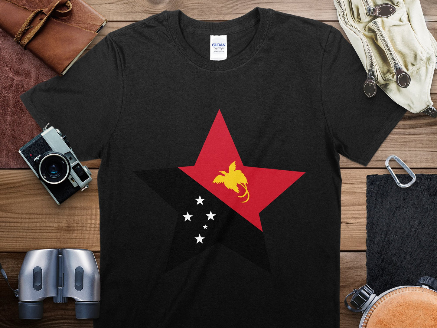 Papua New Guinea Star Flag T-Shirt, Papua New Guinea Flag Shirt