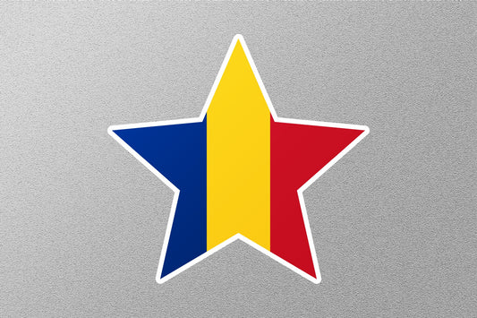 Romania Star Flag Sticker