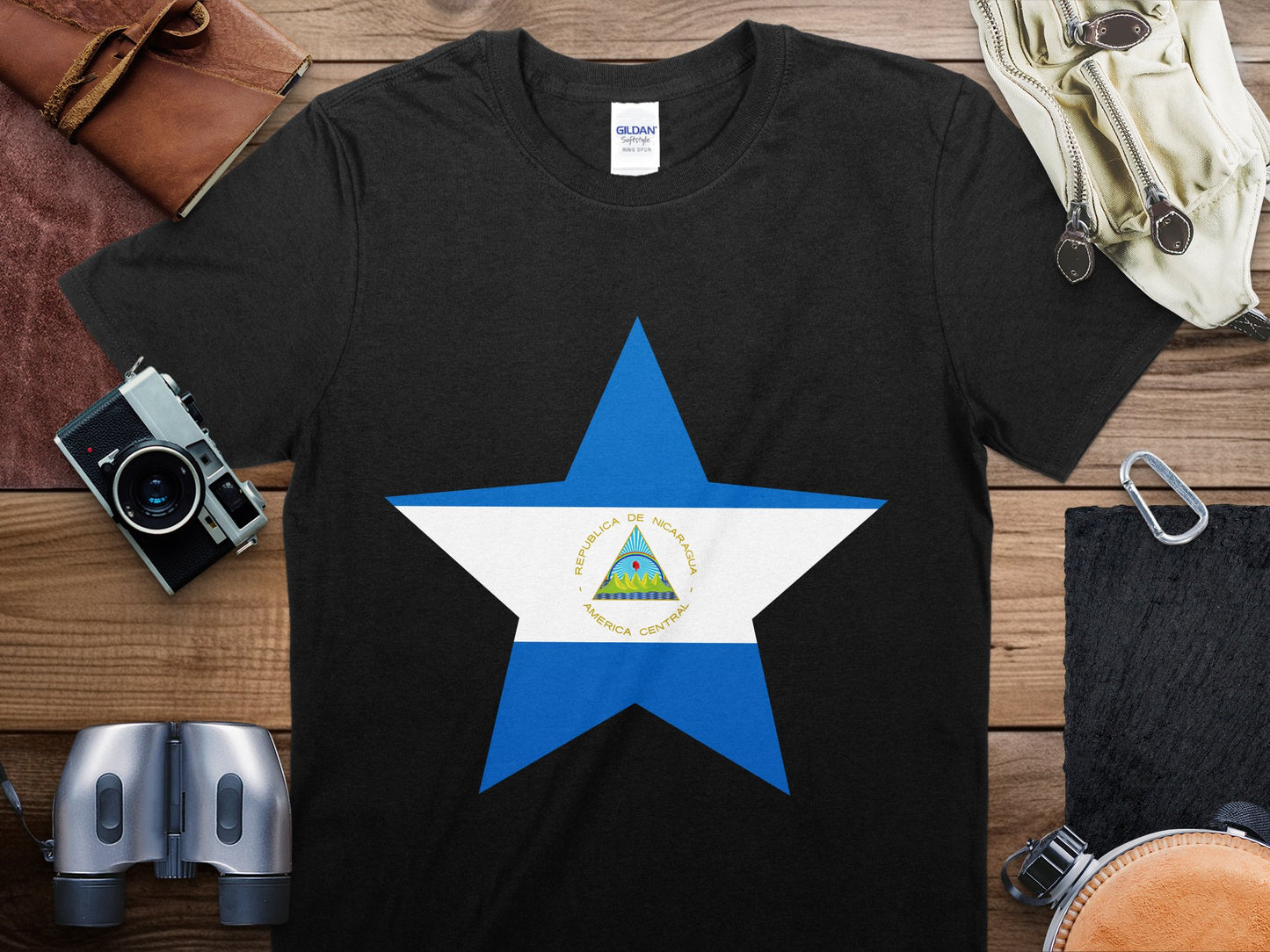 Nicaragua Star Flag T-Shirt, Nicaragua Flag Shirt