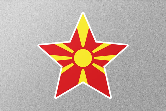 North Macedonia Star Flag Sticker