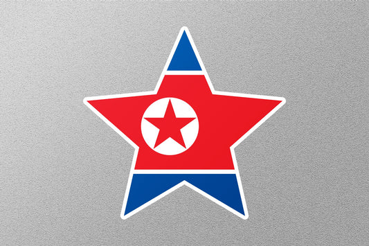 North Korea Star Flag Sticker