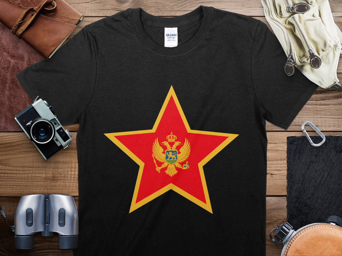 Montenegro Star Flag T-Shirt, Montenegro Flag Shirt