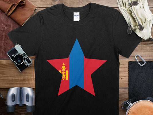 Mongolia Star Flag T-Shirt, Mongolia Flag Shirt