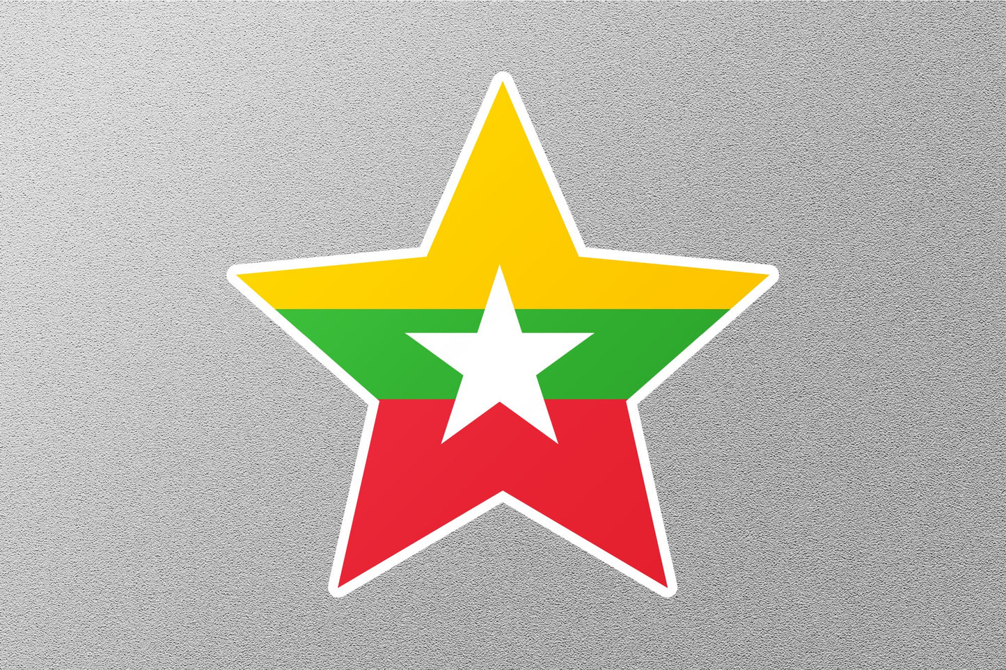 Myanmar Star Flag Sticker