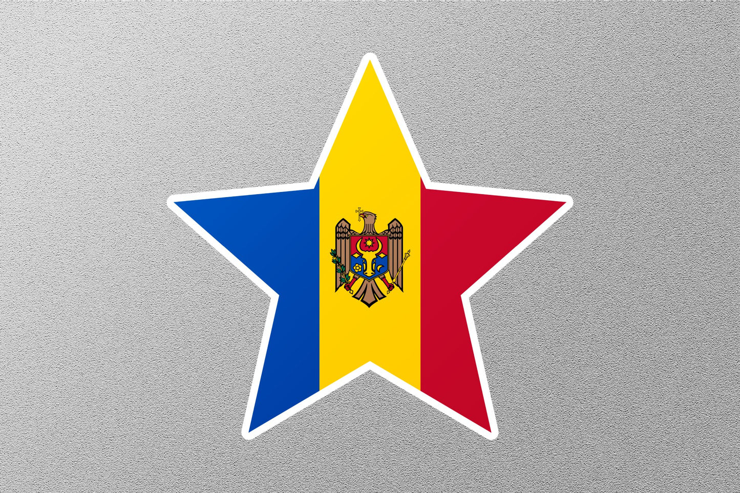 Moldova Star Flag Sticker