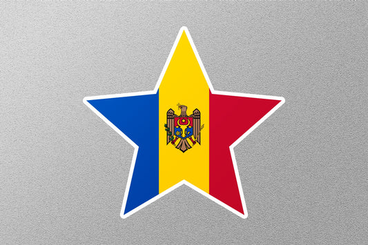 Moldova Star Flag Sticker