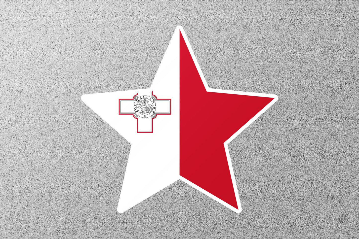 Malta  Star Flag Sticker