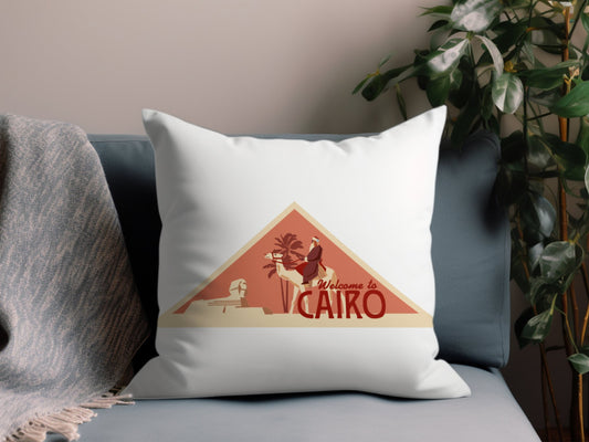 Vintage Cairo Throw Pillow