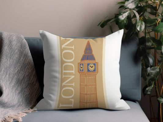 Vintage London Throw Pillow