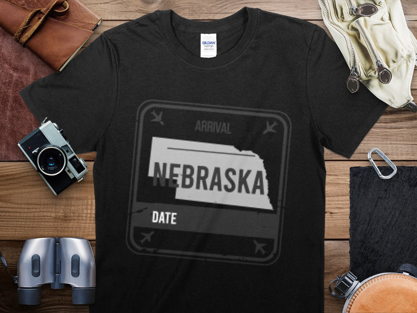 Nebraska Stamp Travel T-Shirt, Nebraska Travel Shirt