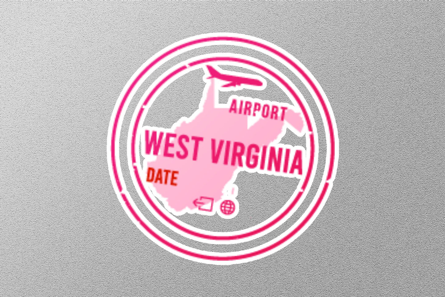 Wholesale West Virginia Departure Travel Stamp Sticker