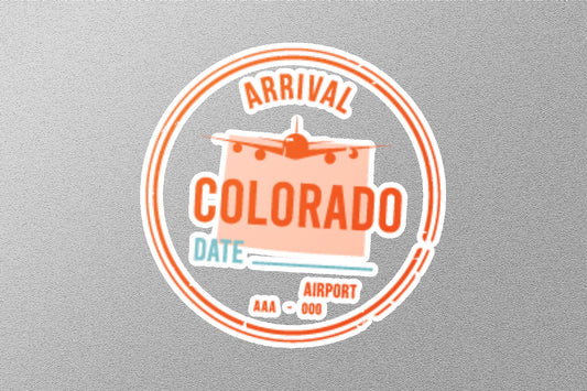 Wholesale Colorado Arrival Travel Stamp Sticker