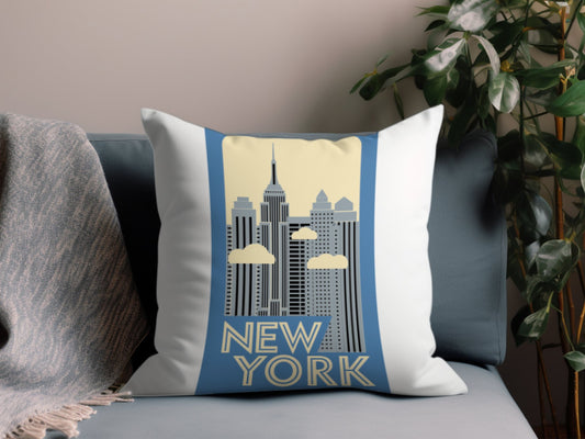 Vintage New York 2 Throw Pillow