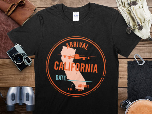 California 2 Stamp Travel T-Shirt, California 2 Travel Shirt