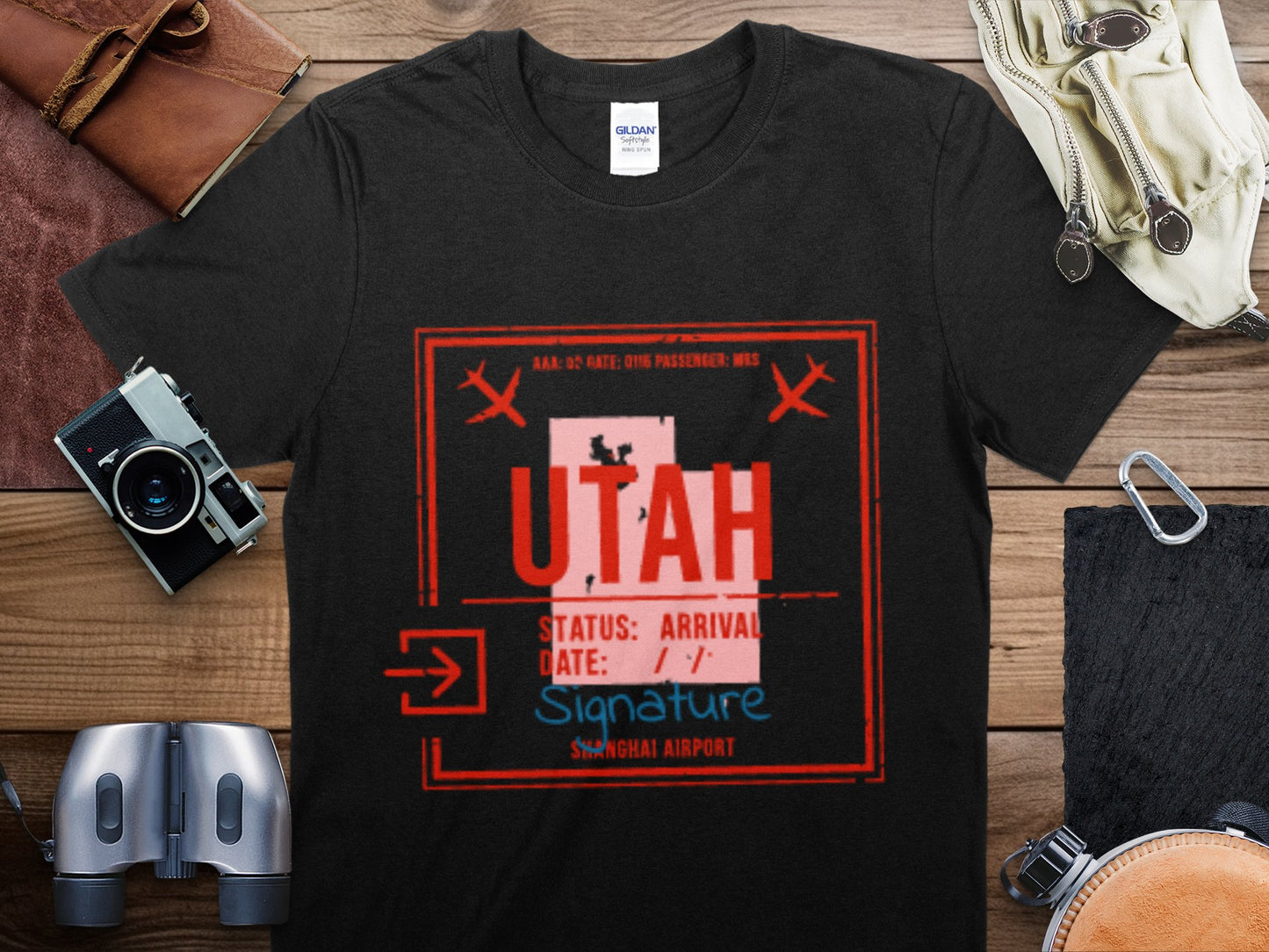 Utah Stamp Travel T-Shirt, Utah Travel Shirt