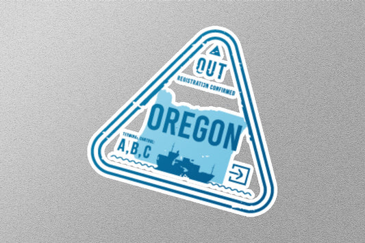 Wholesale Oregon Arrival Travel Stamp Sticker