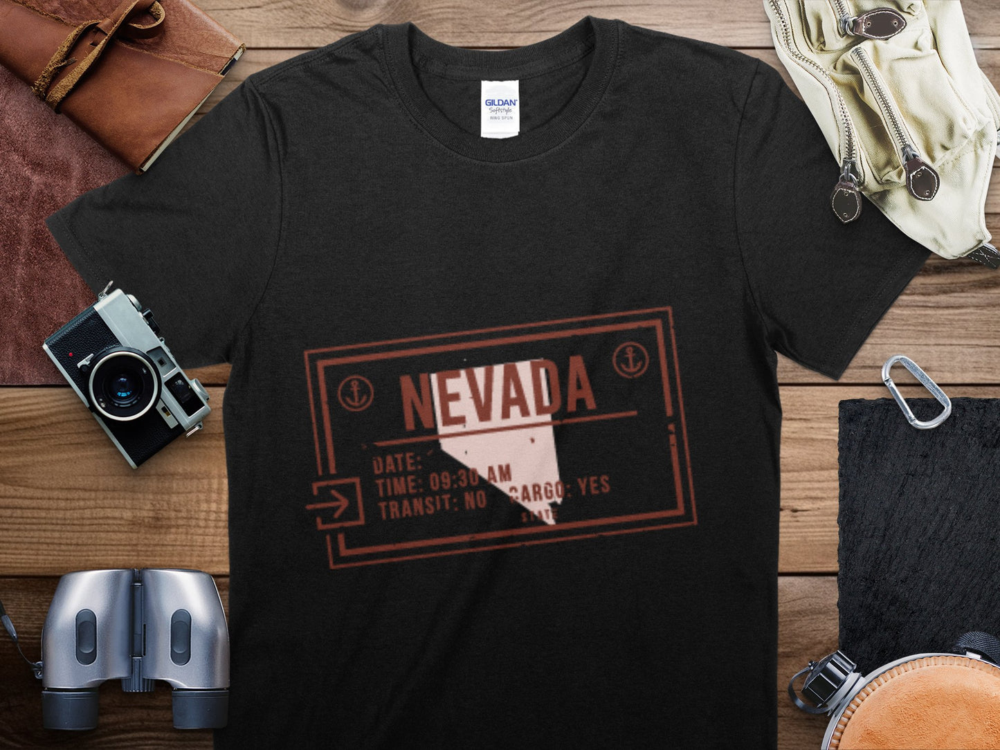 Nevada Stamp Travel T-Shirt, Nevada Travel Shirt