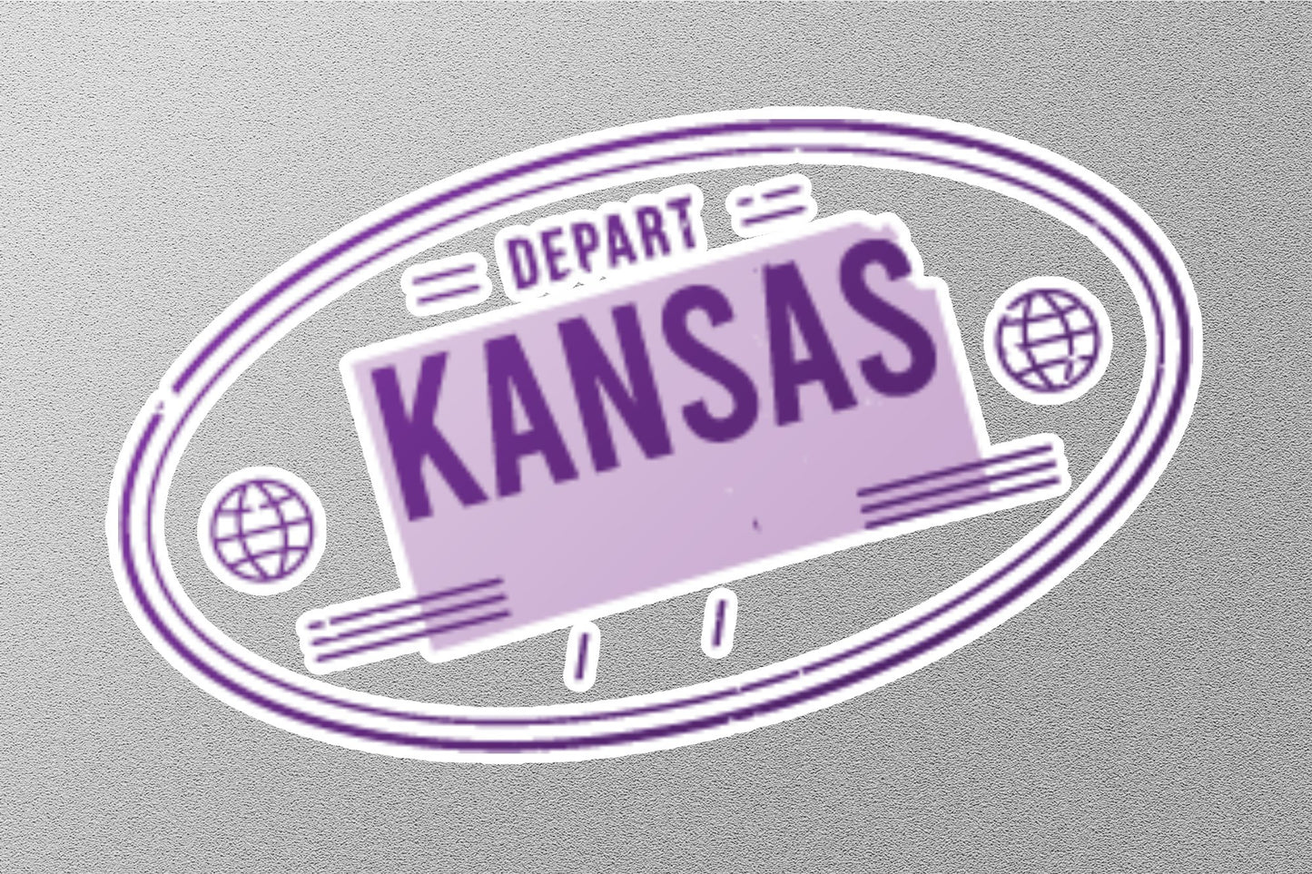Wholesale Kansas Departure Travel Stamp Sticker