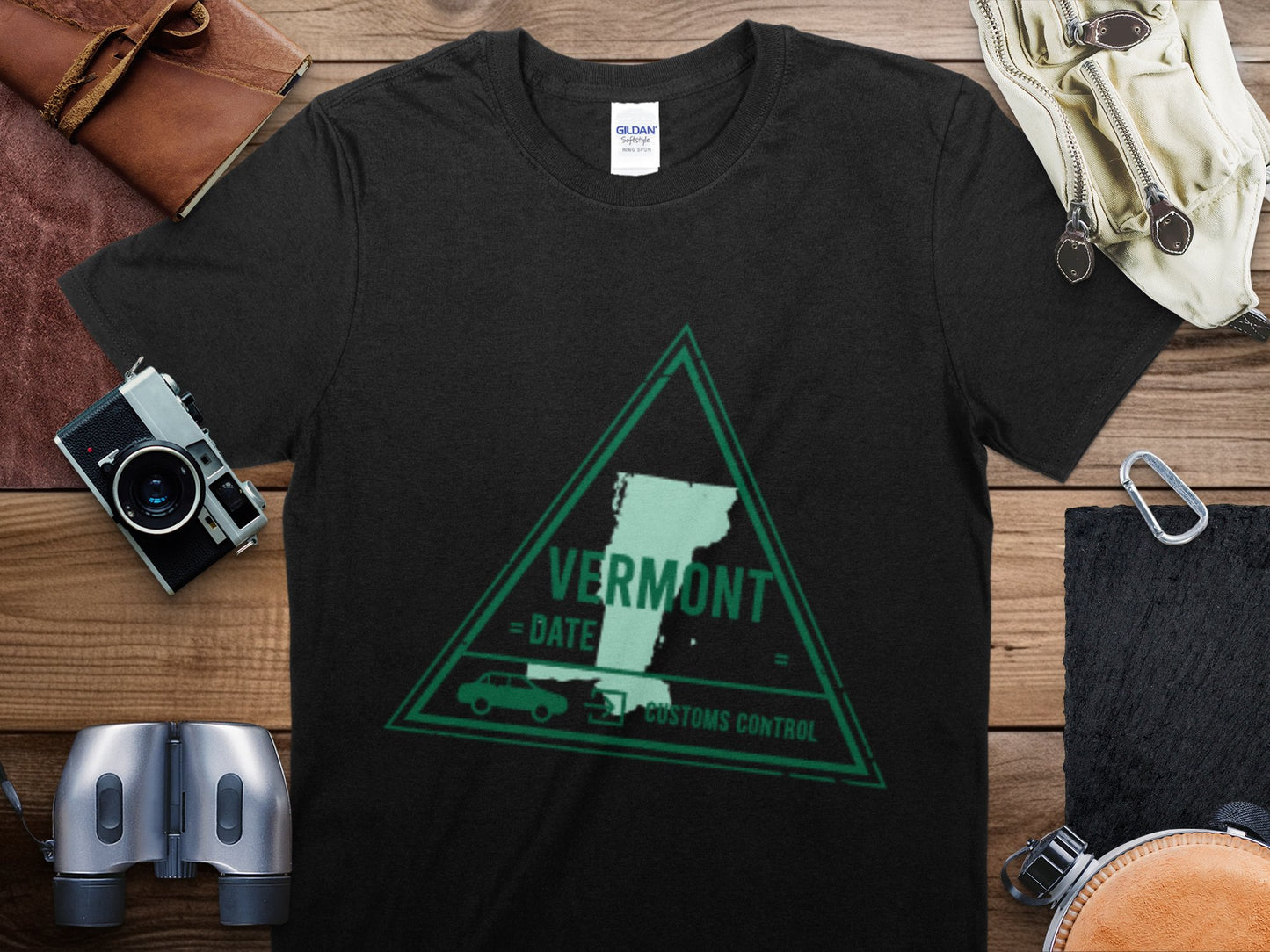 Vermont Stamp Travel T-Shirt, Vermont Travel Shirt