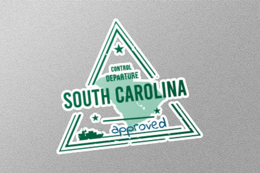 Wholesale South Carolina Departure Travel Stamp Sticker