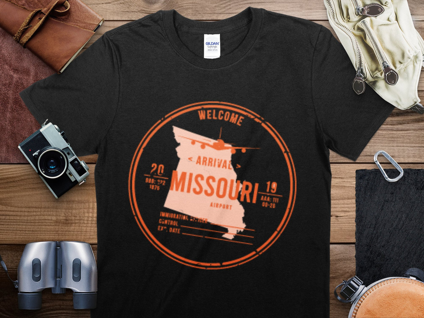 Missouri Stamp Travel T-Shirt, Missouri Travel Shirt