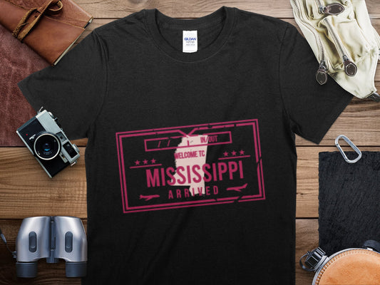 Mississippi Stamp Travel T-Shirt, Mississippi Travel Shirt
