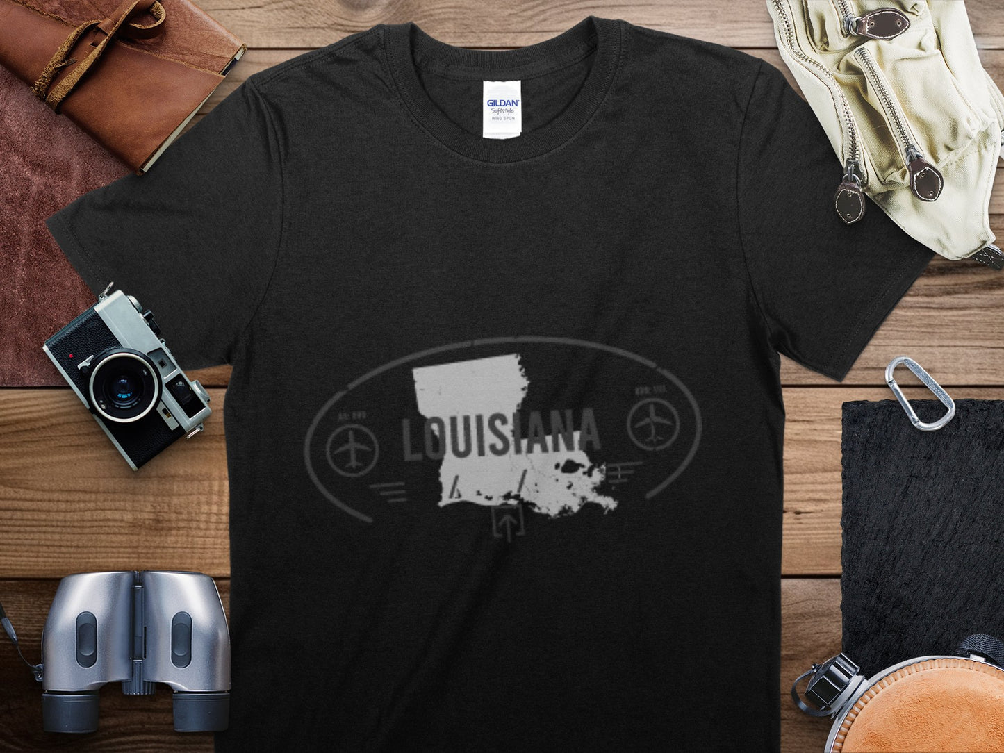 Louisiana Stamp Travel T-Shirt, Louisiana Travel Shirt