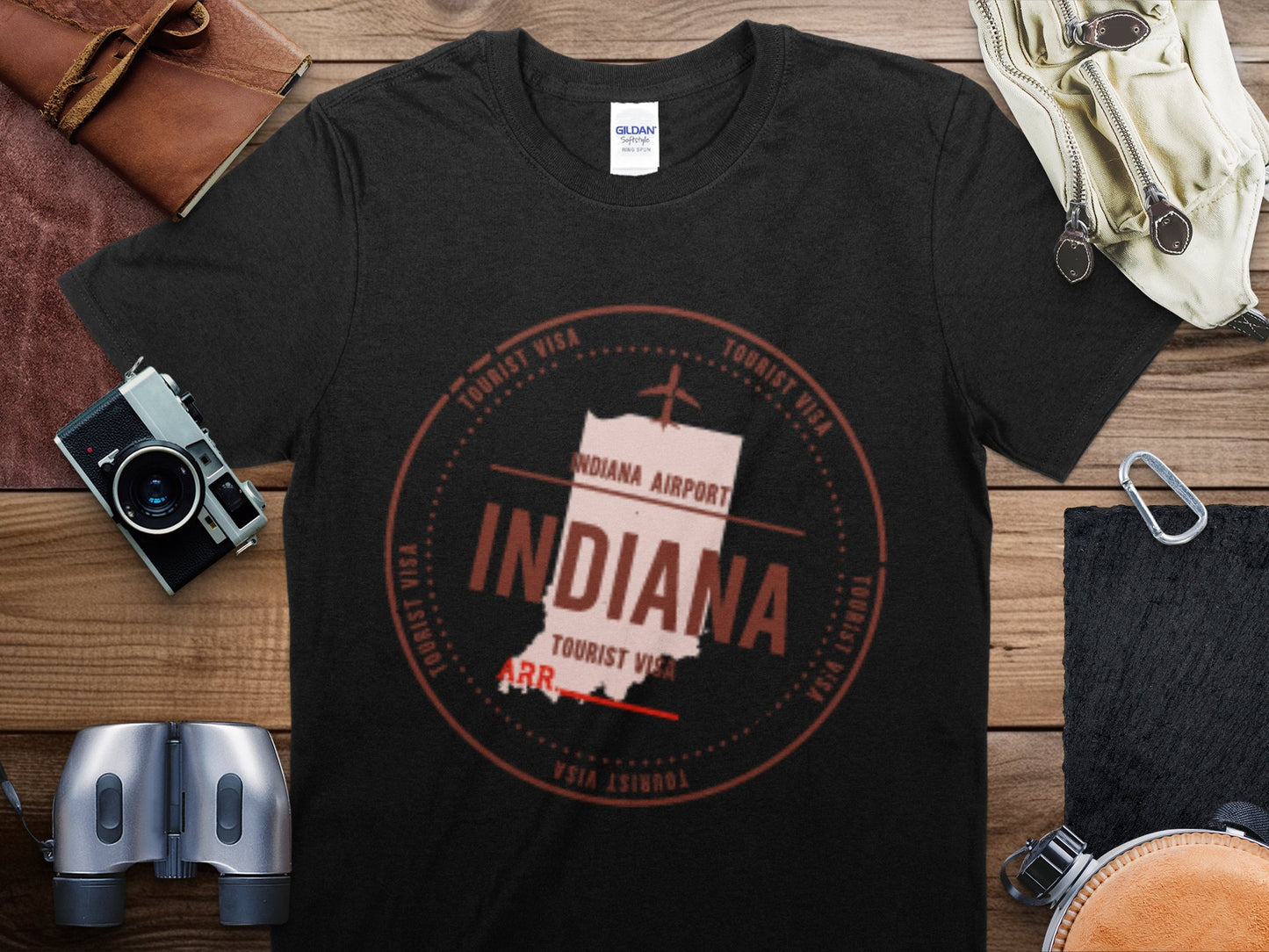 Indian Tourist Stamp Travel T-Shirt, Indian Tourist Travel Shirt