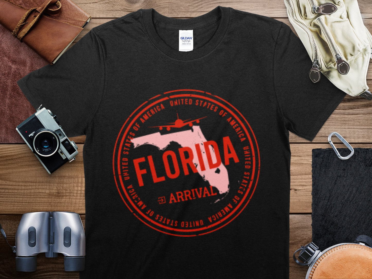 Florida Stamp Travel T-Shirt, Florida Travel Shirt
