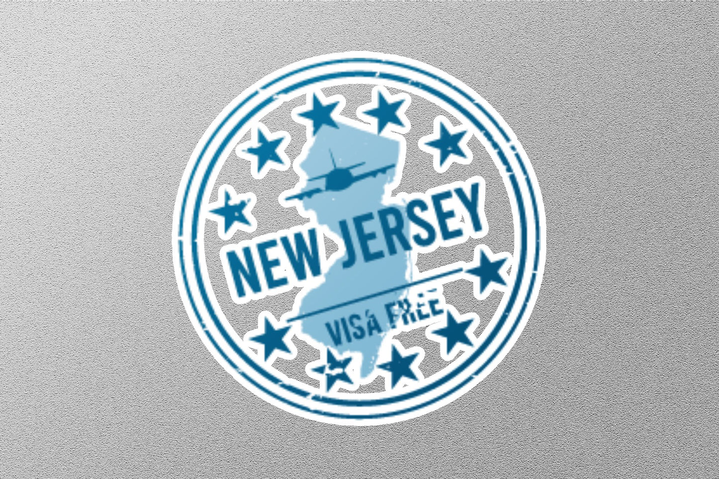 Wholesale New Jersey Visa Free Travel Stamp Sticker
