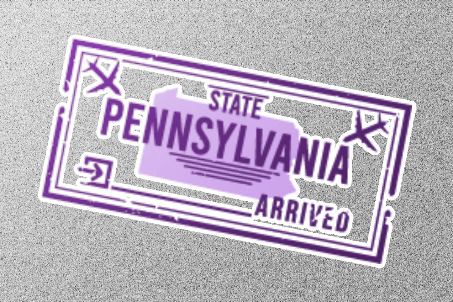 Wholesale Pennsylvania Arrived Travel Stamp Sticker
