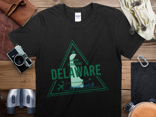 Delaware Stamp Travel T-Shirt, Delaware Travel Shirt